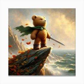 Teddy Bear With Sword 4 Canvas Print