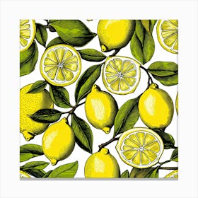 Lemons On A Branch 1 Canvas Print