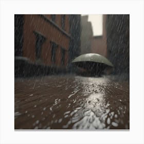 Rainy Day In The City Canvas Print