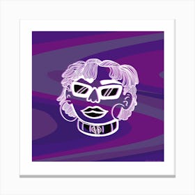 Cool Girl Cartoon Canvas Print