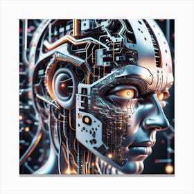 Cyborg Head 30 Canvas Print