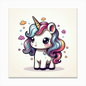 Kawaii Unicorn 11 Canvas Print