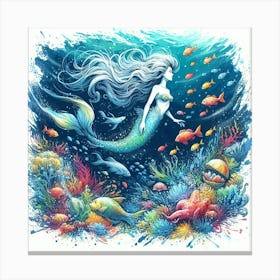 Illustration Mermaid 3 Canvas Print