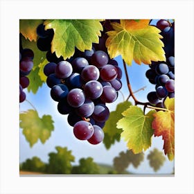 Grapes On The Vine 4 Canvas Print