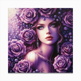 Purple Roses 7 Canvas Print