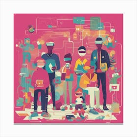 Vr Family Canvas Print