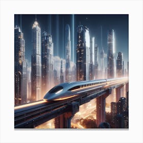 Futuristic Train 4 Canvas Print