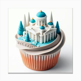 Helsinki Cupcake Canvas Print