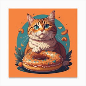 Donut Cat Canvas Print