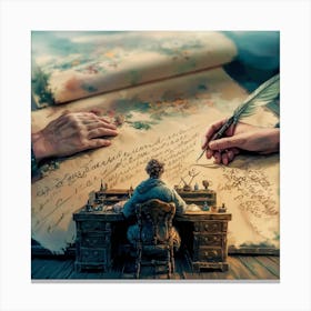 Writer'S Desk Canvas Print