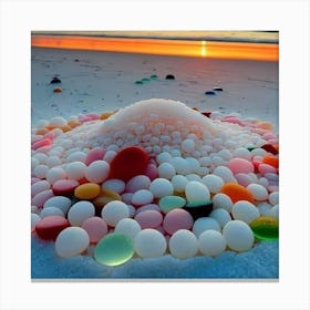 Jellybeans On The Beach Canvas Print