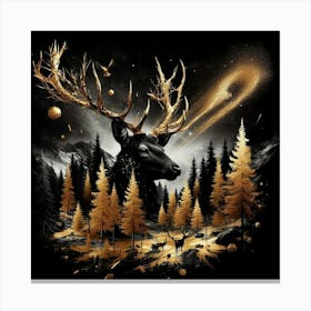 Deer In The Forest 9 Canvas Print