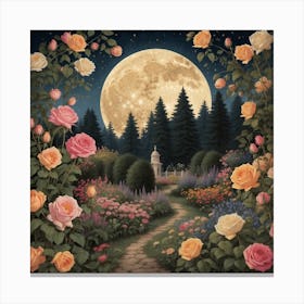 Moonlight Garden Canvas Print