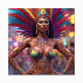 Carnival Woman Canvas Print