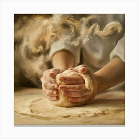 Hands Of A Baker Canvas Print