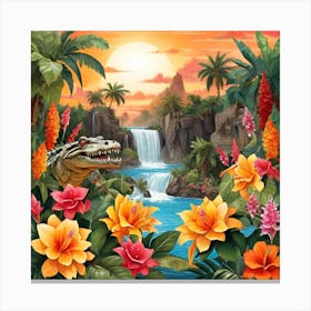 Tropical landscape 5 Canvas Print