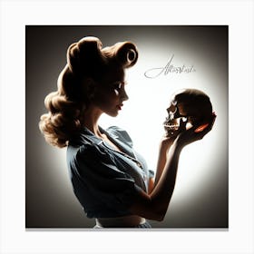 Afteяtaste pin-up Canvas Print