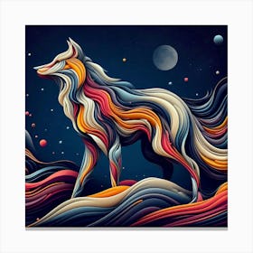 Abstract Wolf Canvas Print