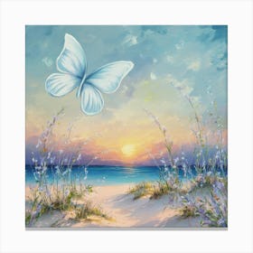 Butterfly On The Beach 18 Canvas Print