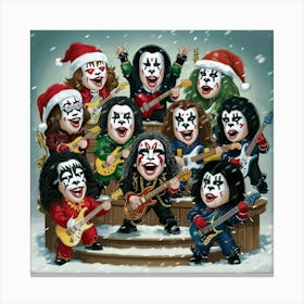 Kiss Santa Claus Canvas Print