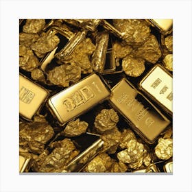 Gold Bars Canvas Print