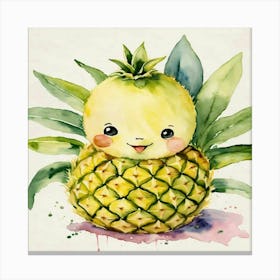 Pineapple Kawaii Canvas Print