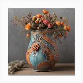 Vase With Flowers Canvas Print