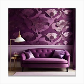 Purple Wallpaper Canvas Print