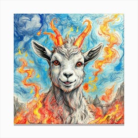 Goat Of Fire 9 Canvas Print