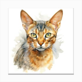 Arabian Mau Cat Portrait 3 1 Canvas Print