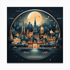 City At Night 5 Canvas Print