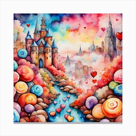 Lollipop City Canvas Print