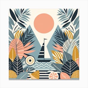 Scandinavian style, Tropical paradise 1 Canvas Print