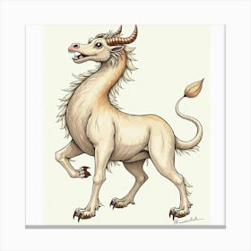 Watercolor The Mythical Creatures Of Ancient Greek Legends 1 Canvas Print