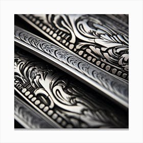 Close Up Of Knives Canvas Print