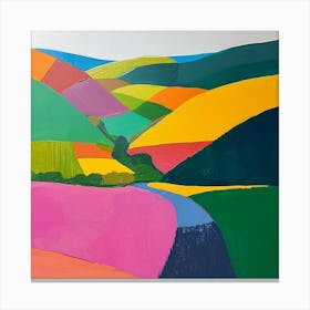 Colourful Abstract The Peak District England 4 Canvas Print