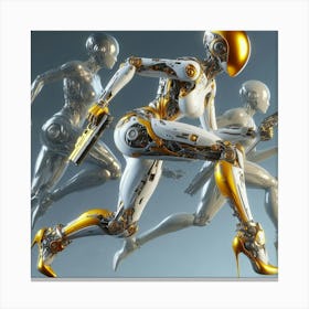 Futuristic Robots 1 Canvas Print