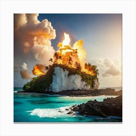 Flaming Island Canvas Print