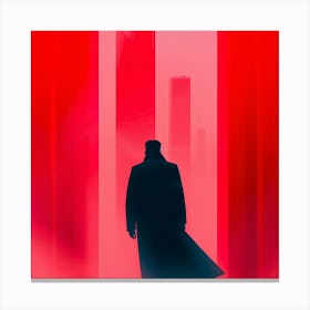 Man In Red Coat Canvas Print