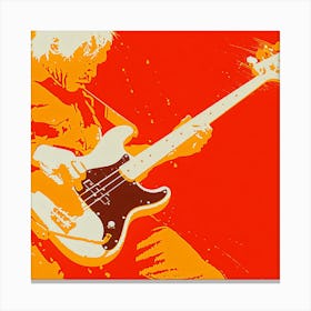 Rock and Roll Guitarist Canvas Print