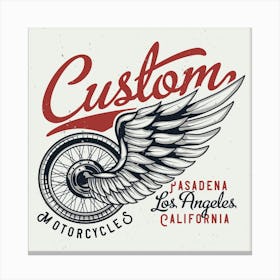 Custom Motorcycle Logo Canvas Print