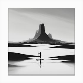 Black And White Painting Canvas Print