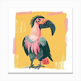 Charming Illustration Vulture 4 Canvas Print