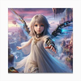 Angel Of The Sky 5 Canvas Print