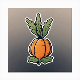 Carrot Sticker 7 Canvas Print