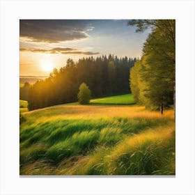 Sunset In The Countryside 55 Canvas Print