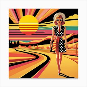 A Vivid And Retro Inspired Illustration Of A Sun S Sgged8fvt4sfcdpfval0hg Sudy400dtrmb0s17nt6lza Canvas Print