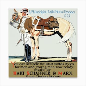 A Philadelphia Light Horse Trooper, Edward Penfield Canvas Print