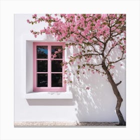 Pink Flowering Tree Canvas Print