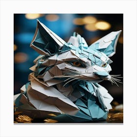 Origami Fox Canvas Print